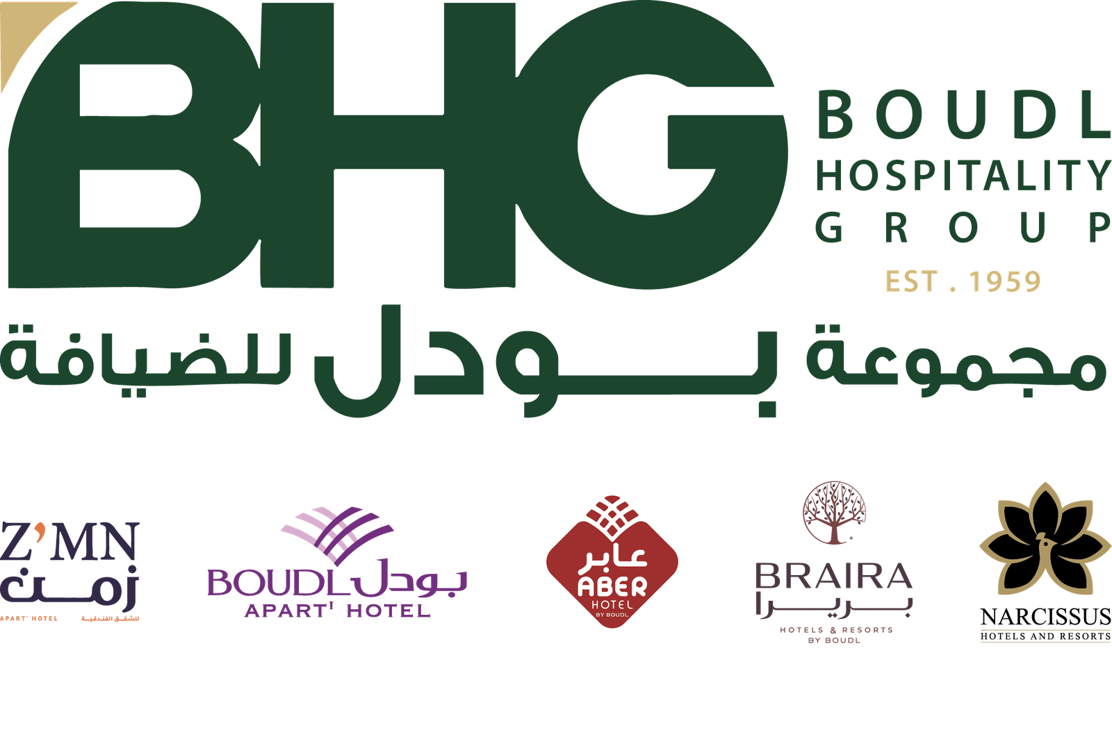 شعار مجموعة بودل للضيافة